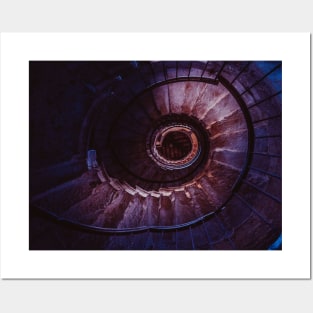 Brown spiral staircase Posters and Art